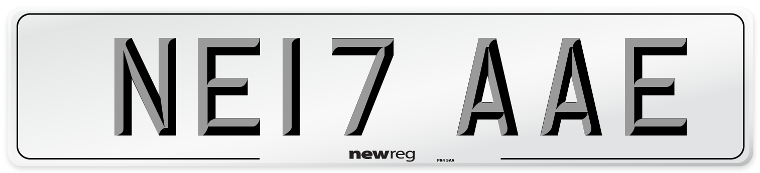 NE17 AAE Number Plate from New Reg